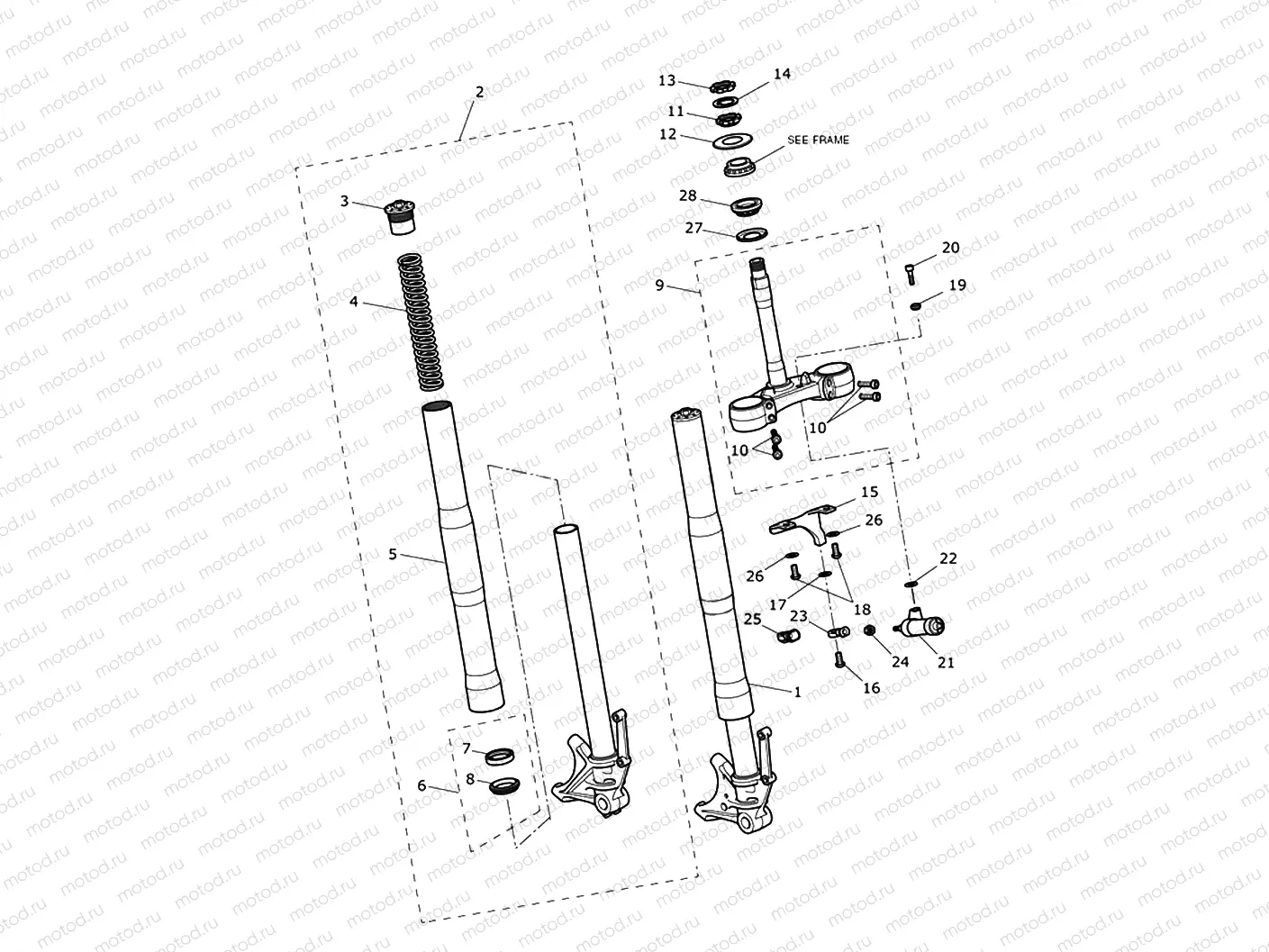 Front Forks & Yokes 675R