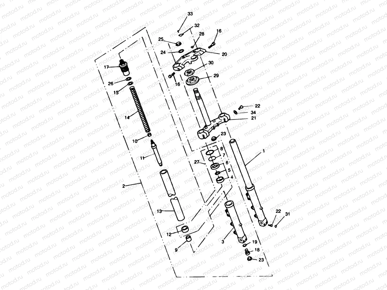 Front Forks & Yokes 750cc Model
