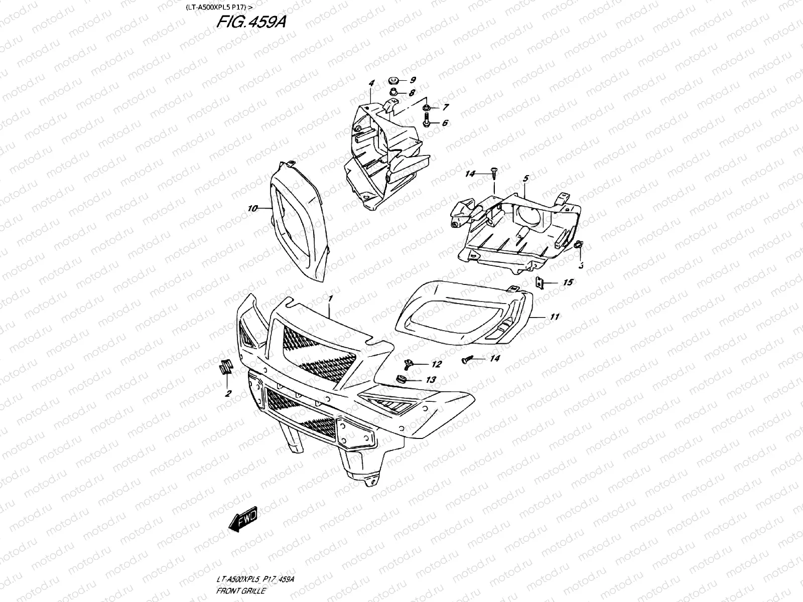 FRONT GRILLE (LT-A500XPL5 P17)