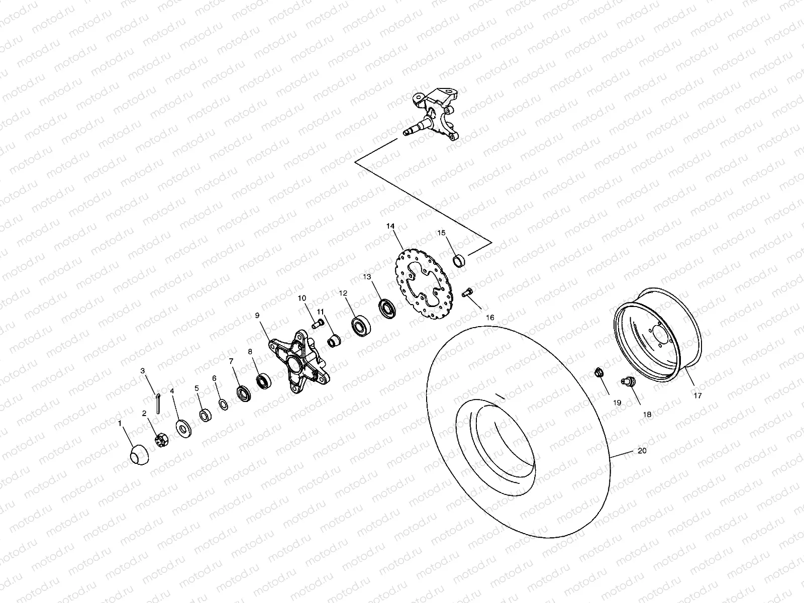 FRONT HUB and FRONT WHEEL - A03GJ50AA/AB (4975767576B03) | FRONT HUB and FRONT WHEEL - A03GJ50AA/AB (4975767576B03)