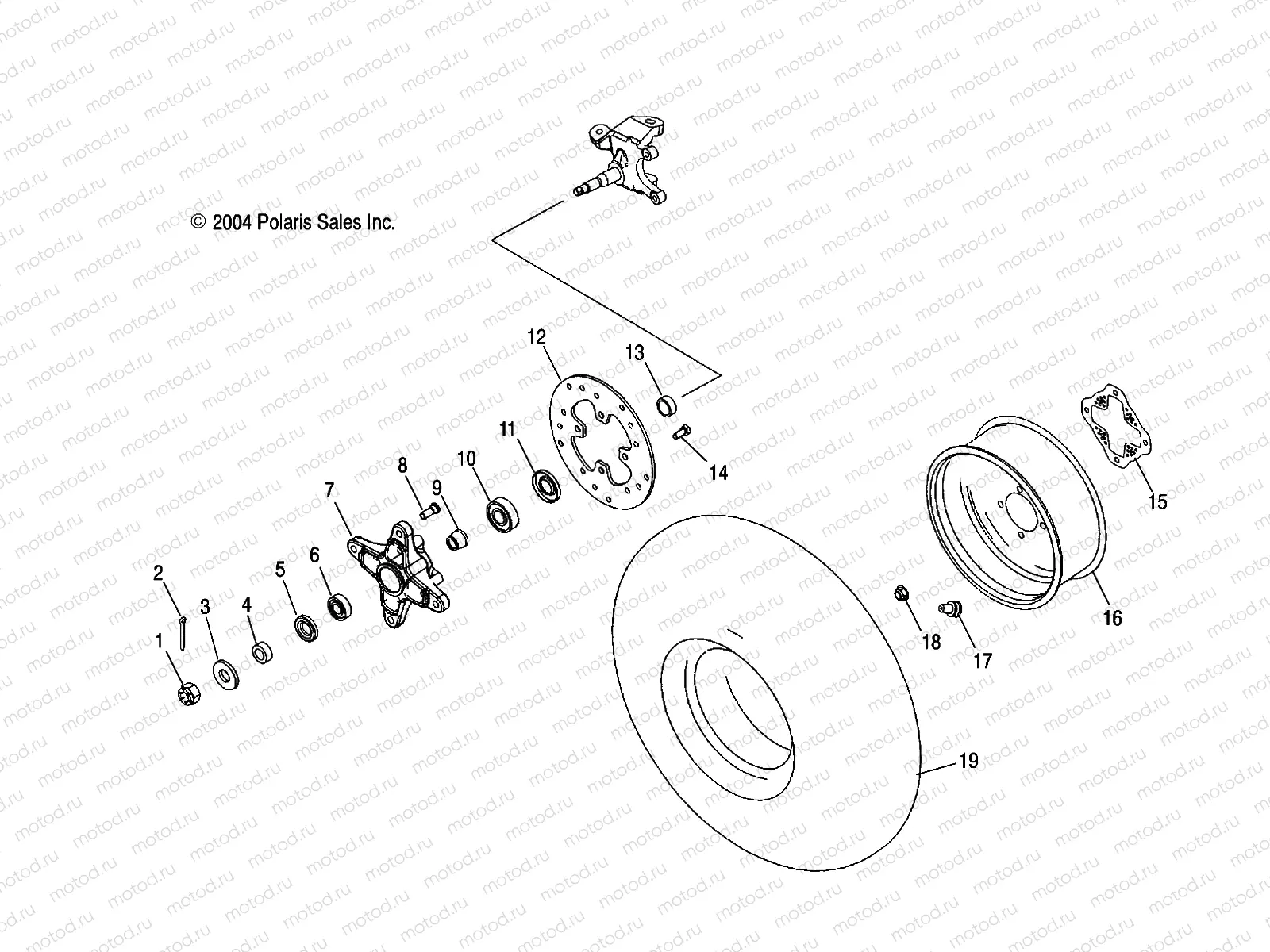 FRONT HUB and FRONT WHEEL - A05GJ50AA/AB/AC (4995119511B05) | FRONT HUB and FRONT WHEEL - A05GJ50AA/AB/AC (4995119511B05)