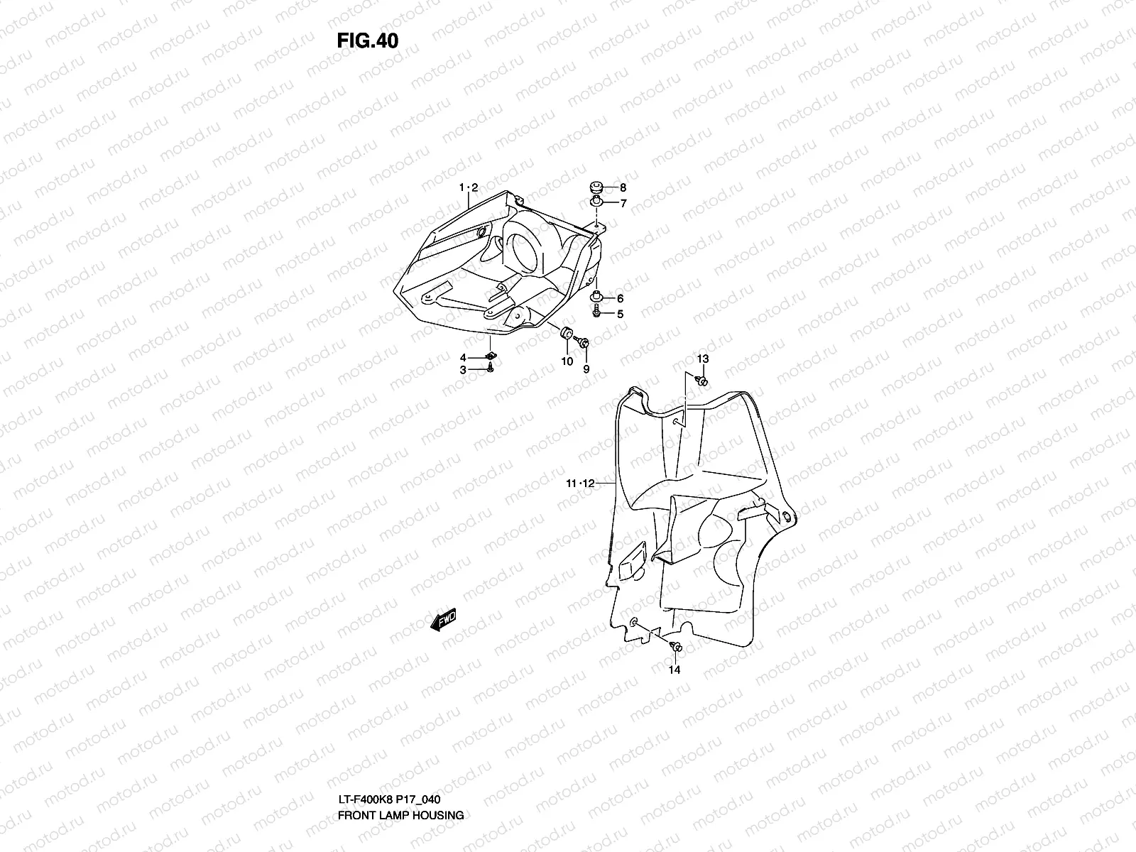 FRONT LAMP HOUSING