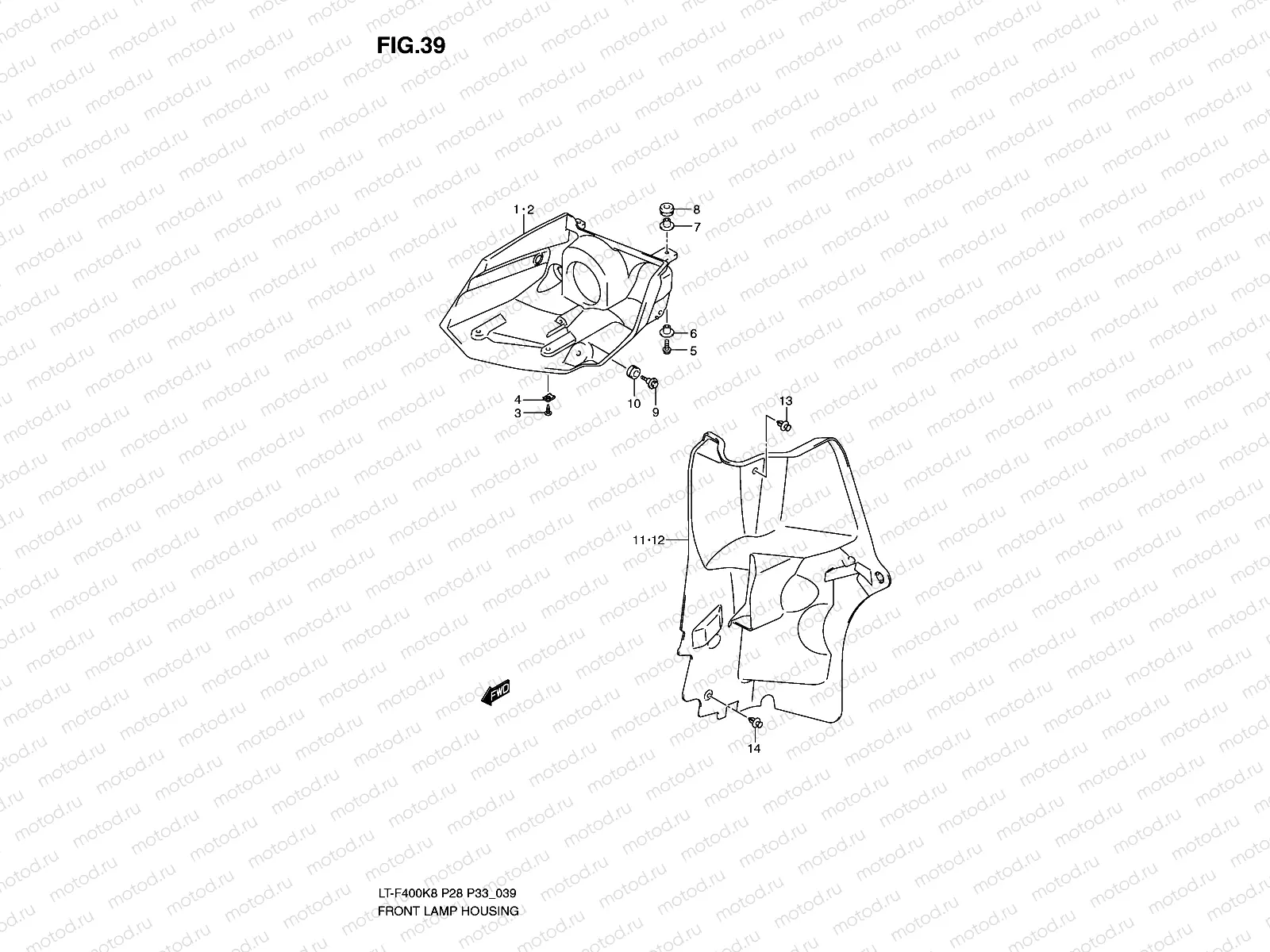 FRONT LAMP HOUSING
