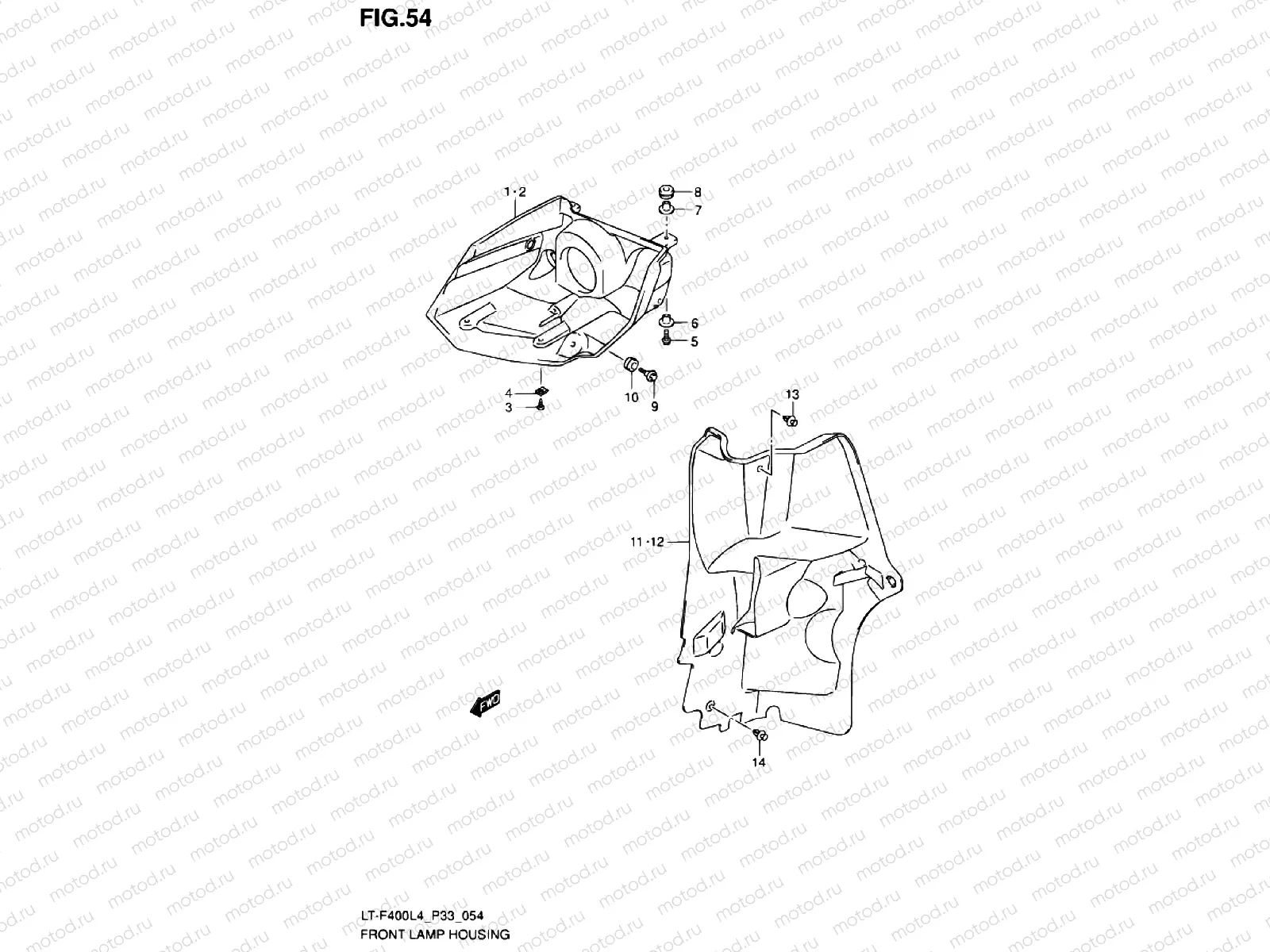 FRONT LAMP HOUSING