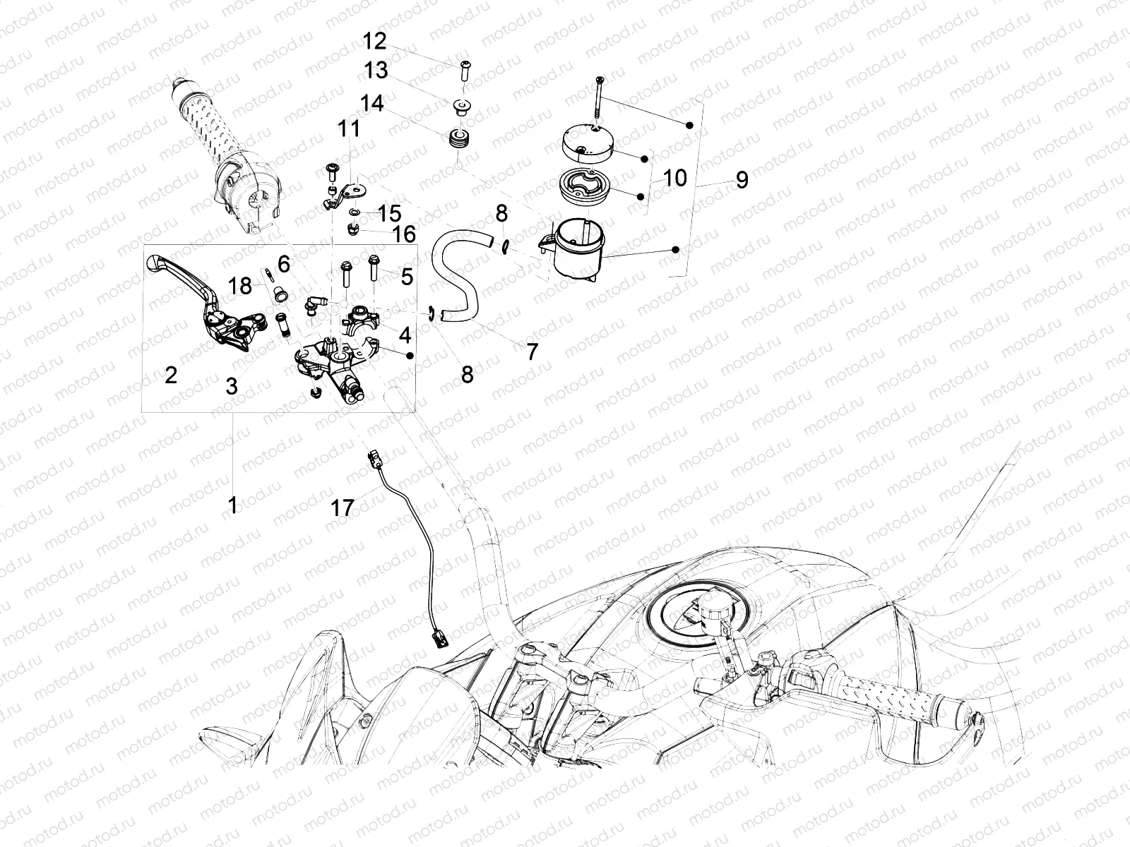 Front master cilinder