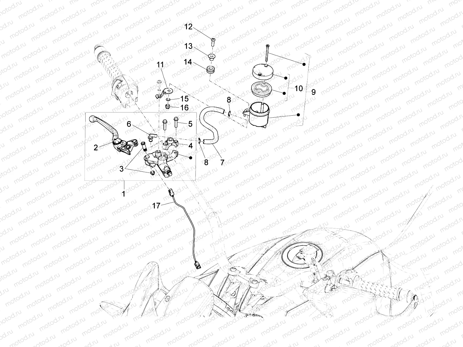 Front master cilinder