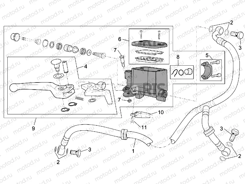 Front master cilinder