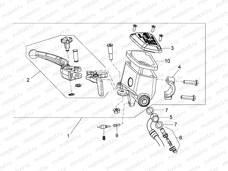Front master cilinder
