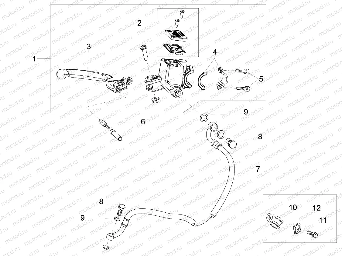Front master cilinder