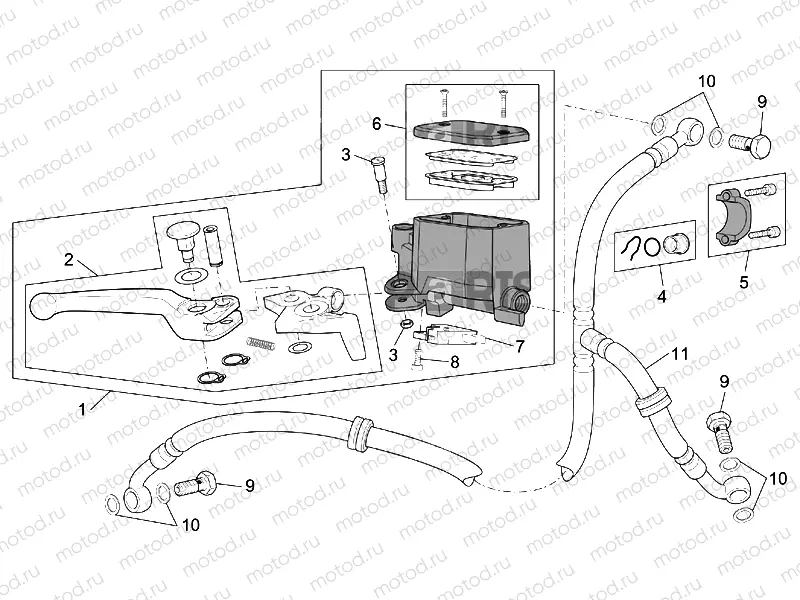 Front master cilinder