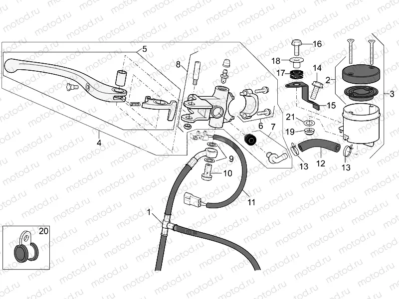 Front master cilinder