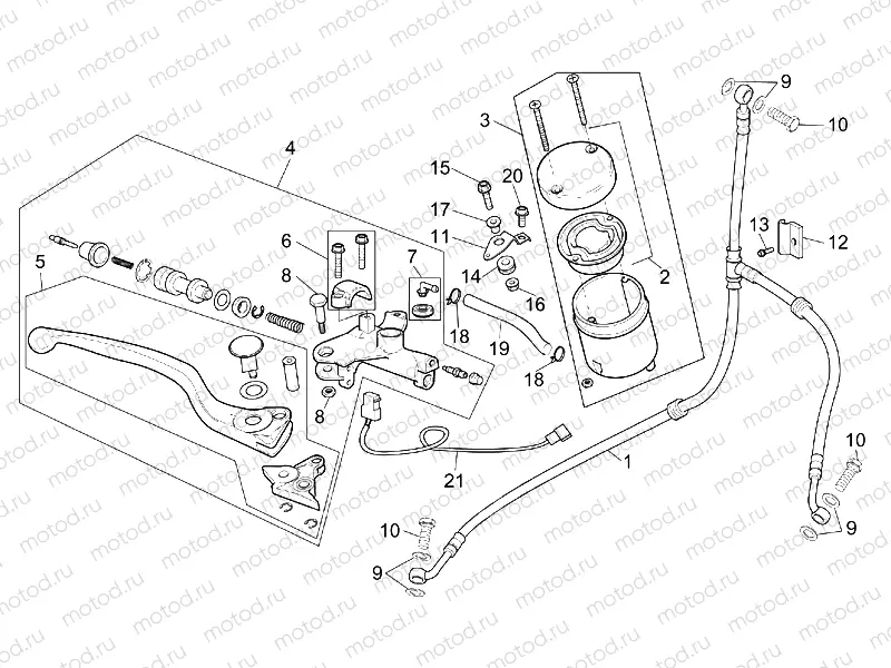Front master cilinder
