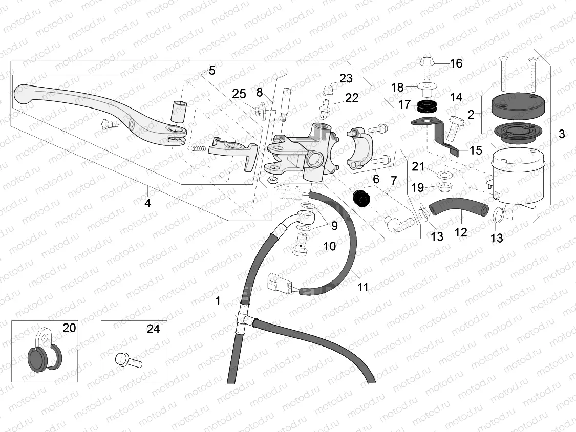 Front master cilinder