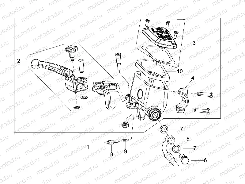 Front master cilinder