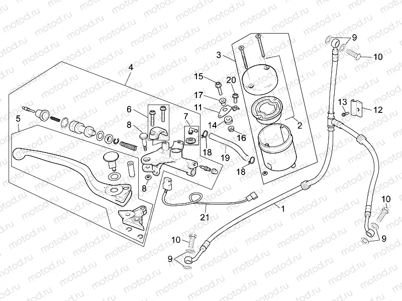 Front master cilinder