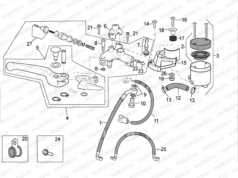 Front master cilinder