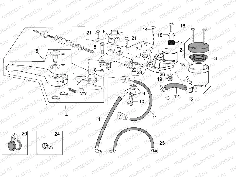 Front master cilinder