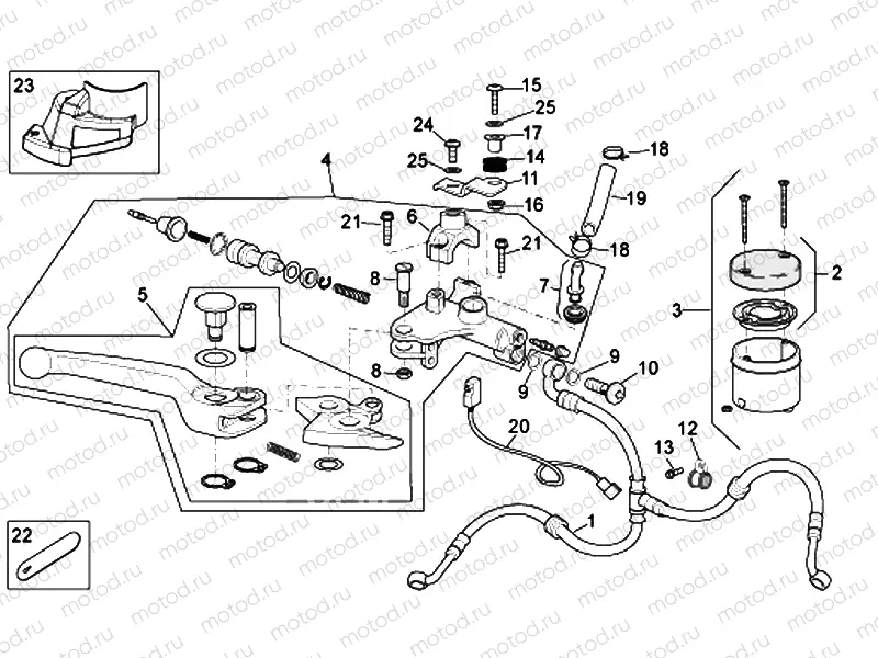 Front master cilinder