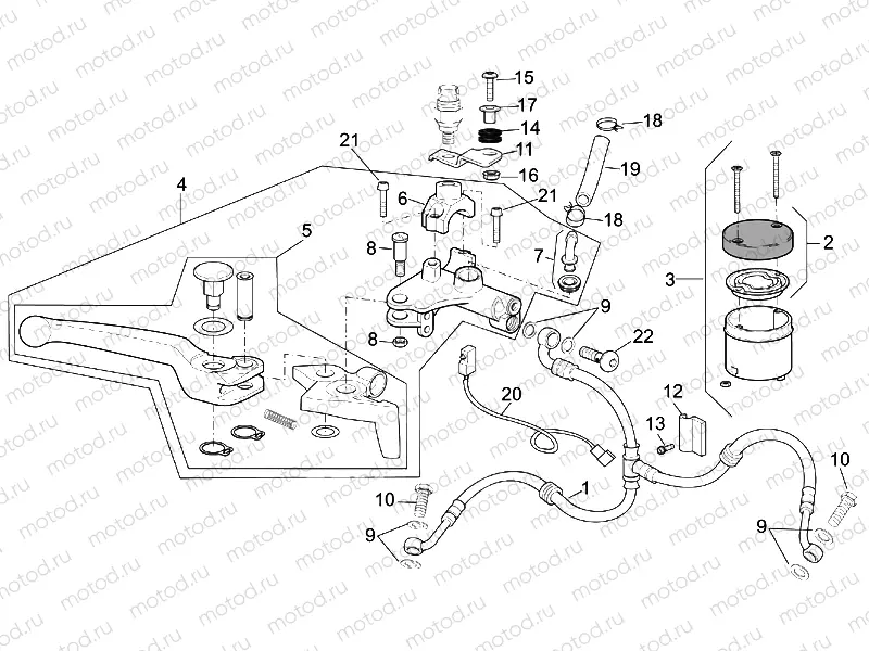 Front master cilinder