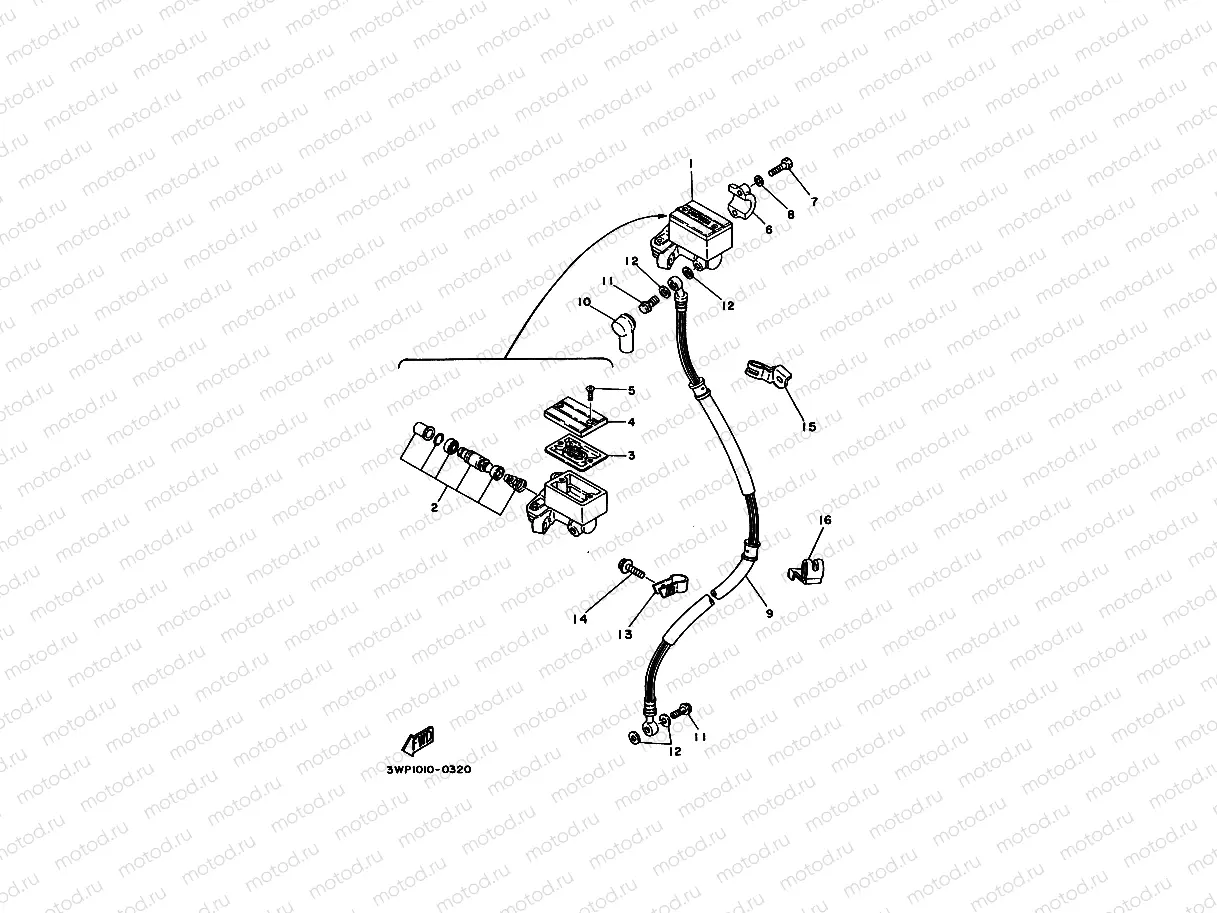 Front master cylinder