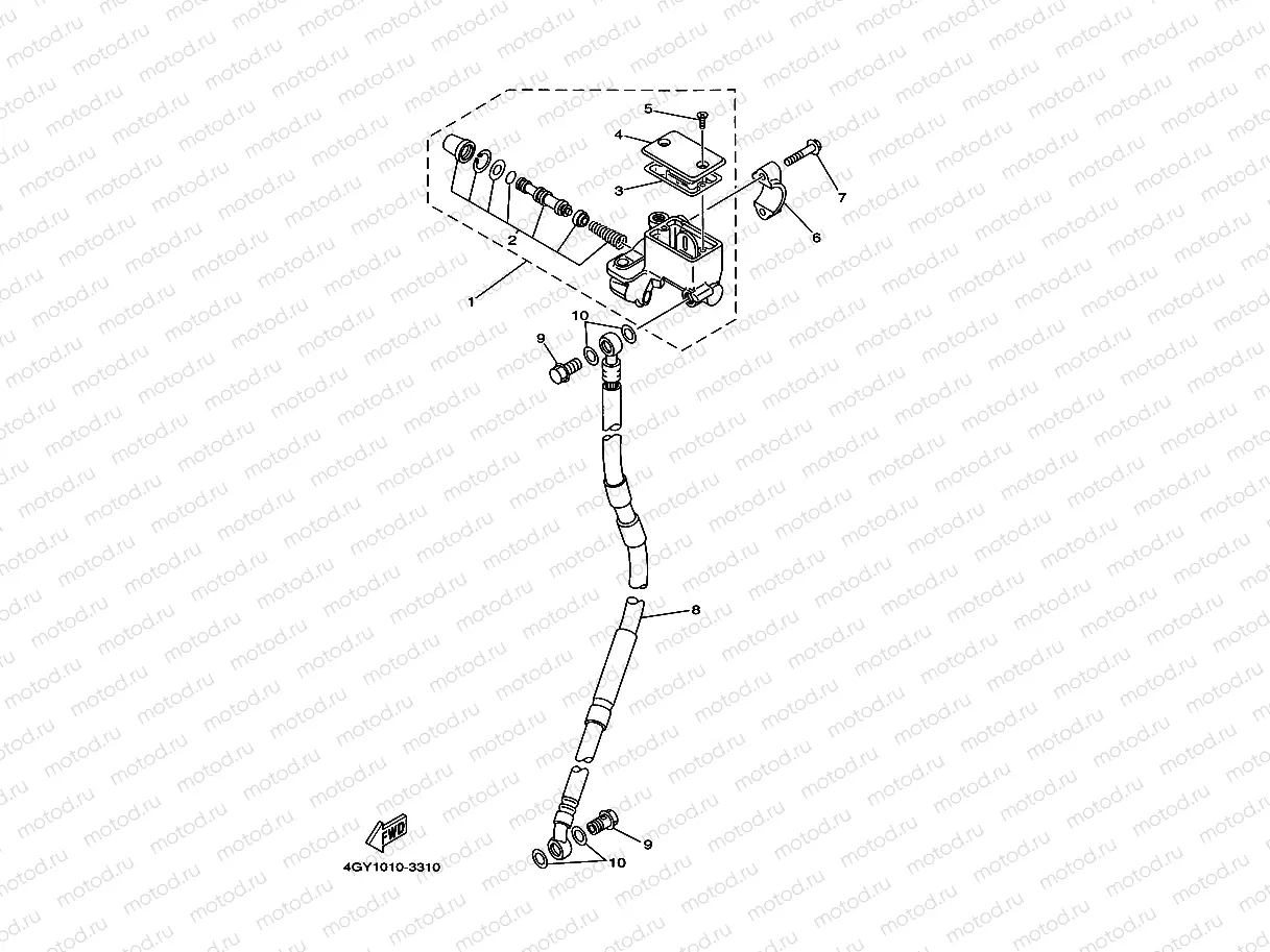 Front master cylinder