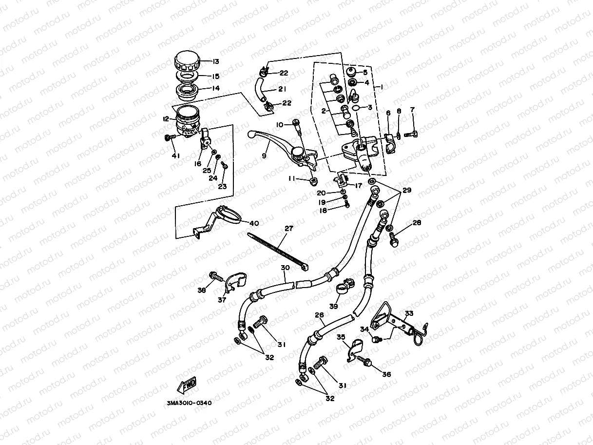 Front master cylinder