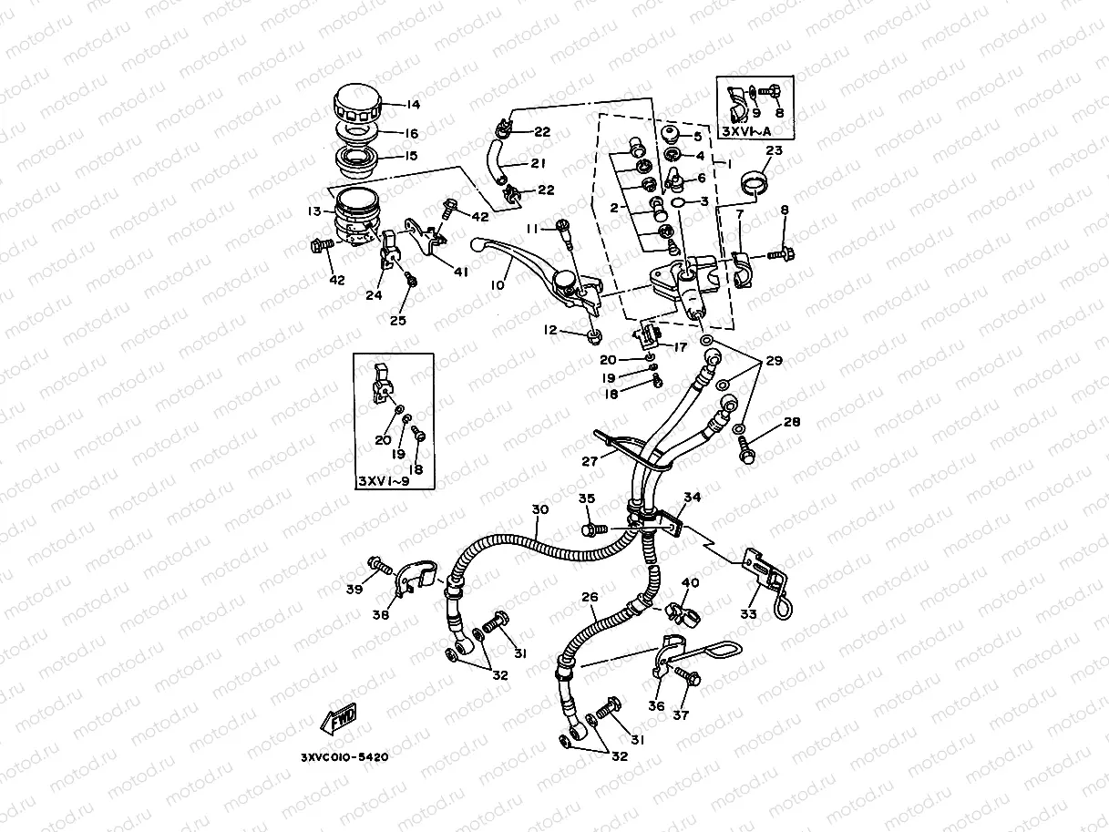 Front master cylinder