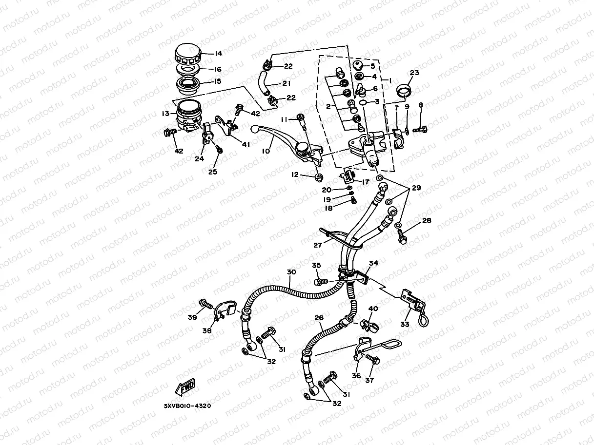 Front master cylinder