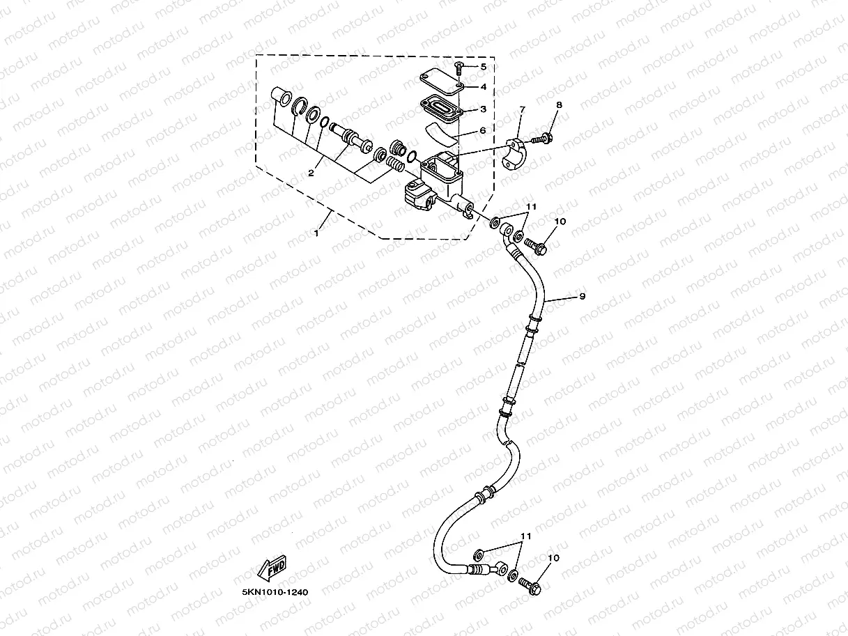 Front master cylinder