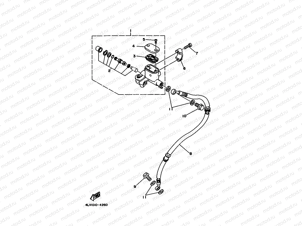 Front master cylinder