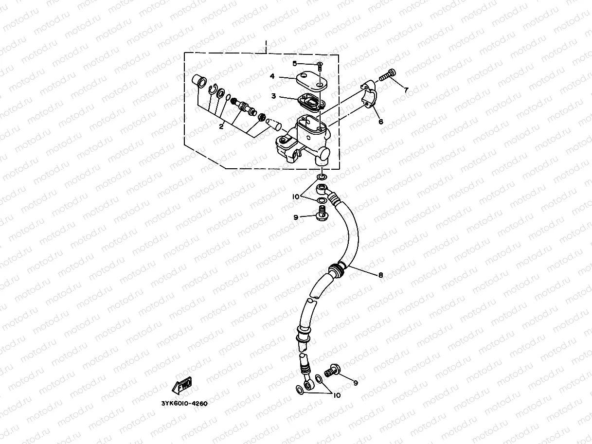 Front master cylinder