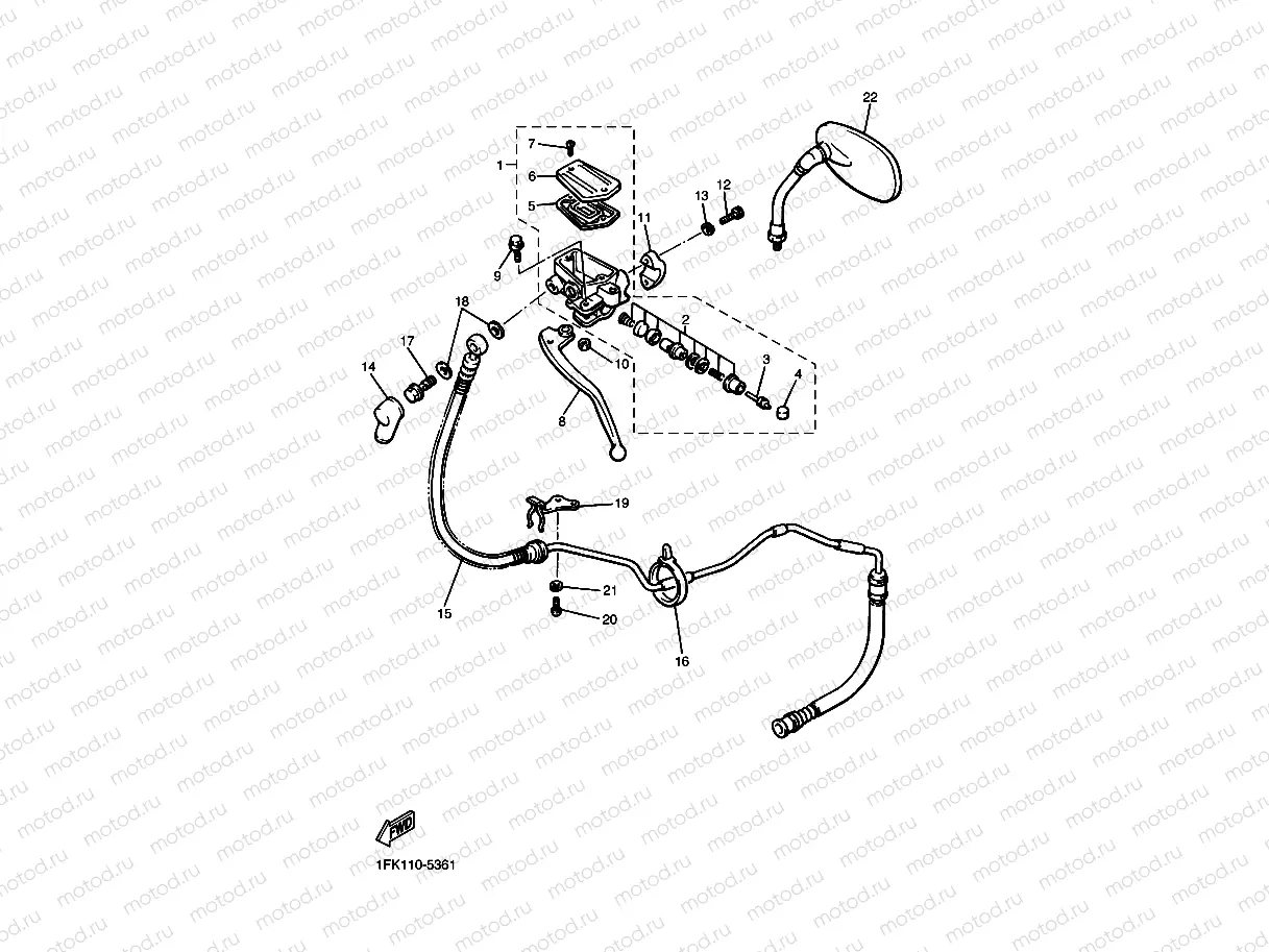 Front master cylinder 2