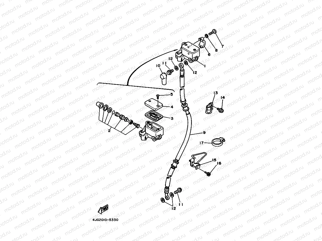 Front master cylinder