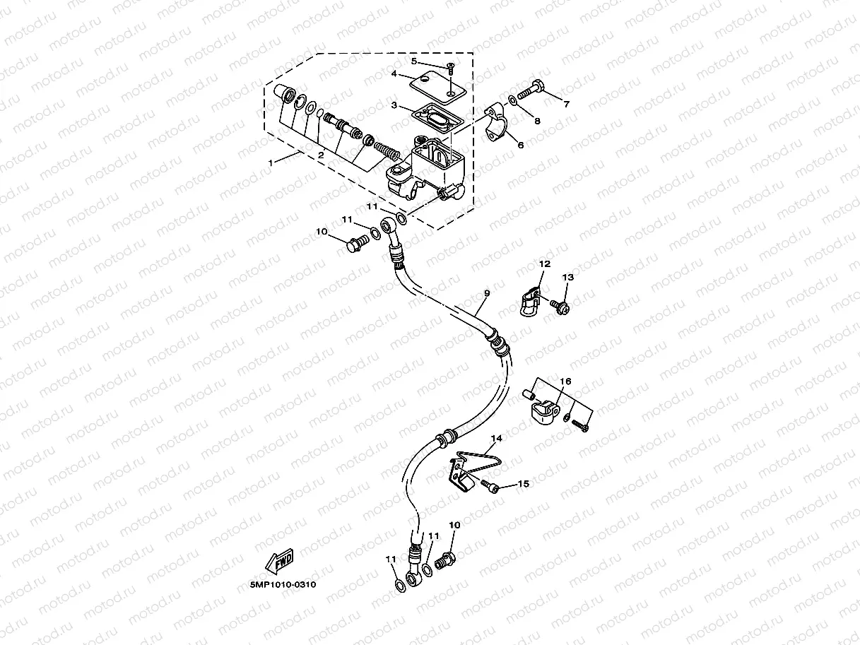 Front master cylinder