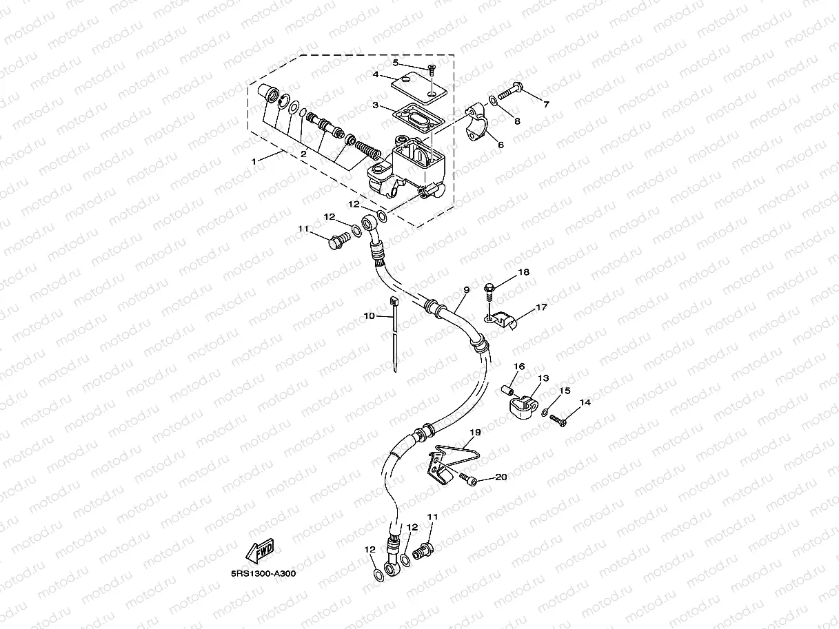 Front master cylinder