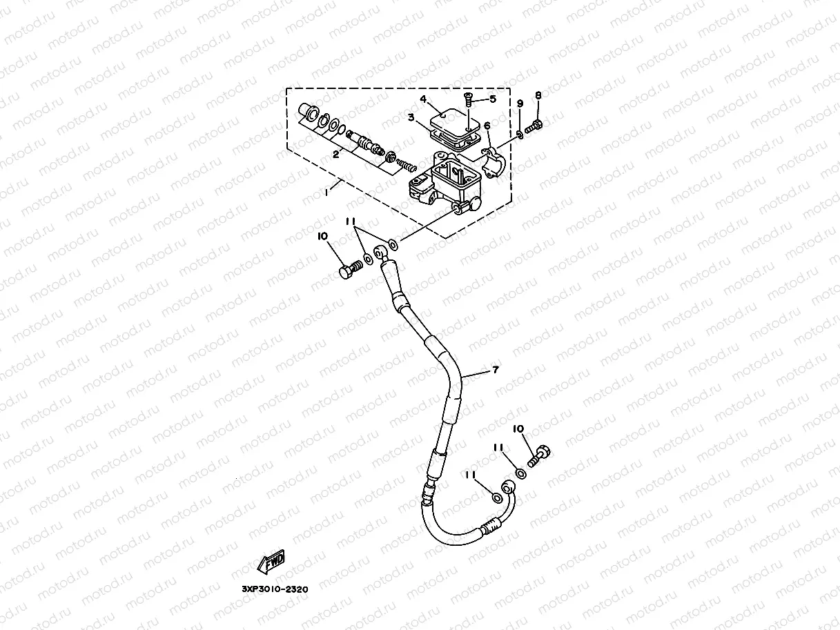 Front master cylinder