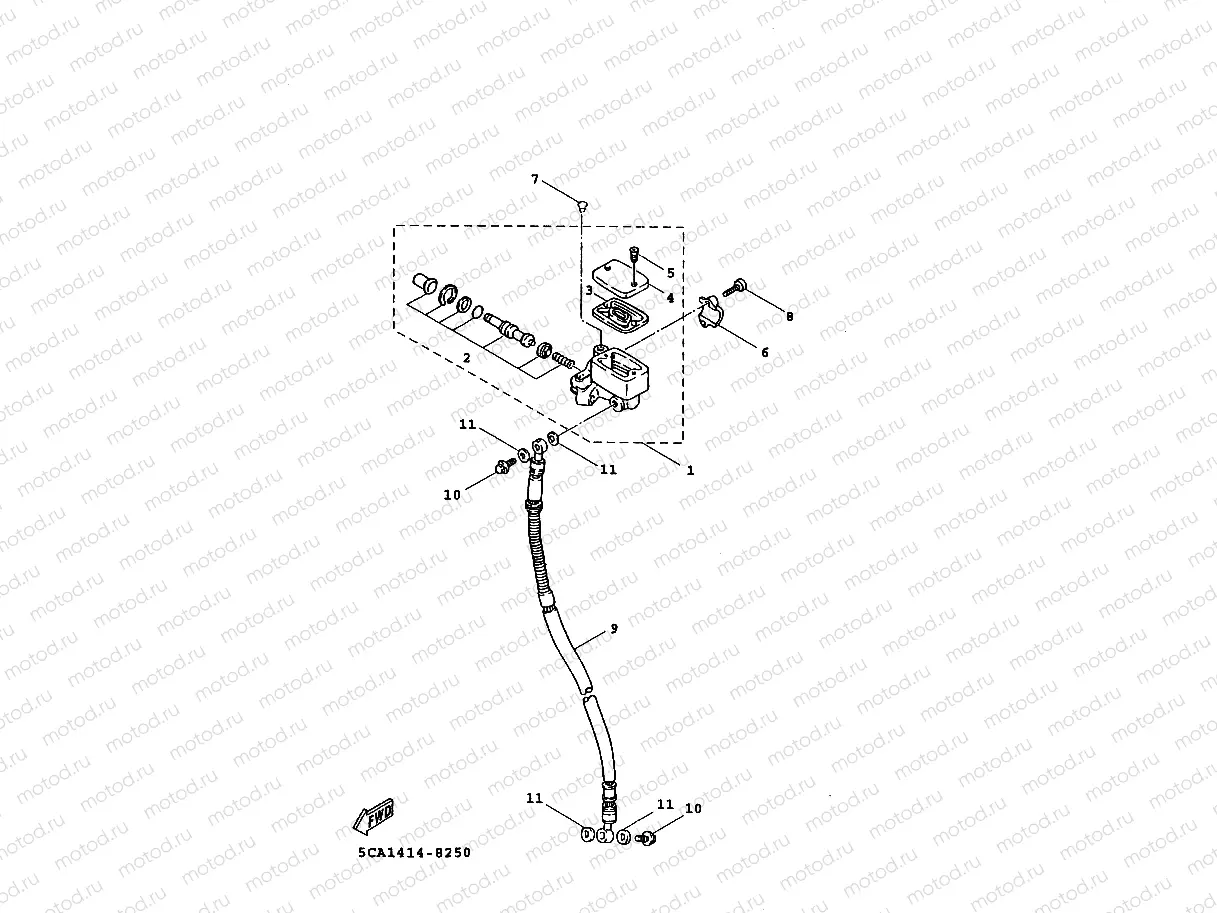 Front master cylinder