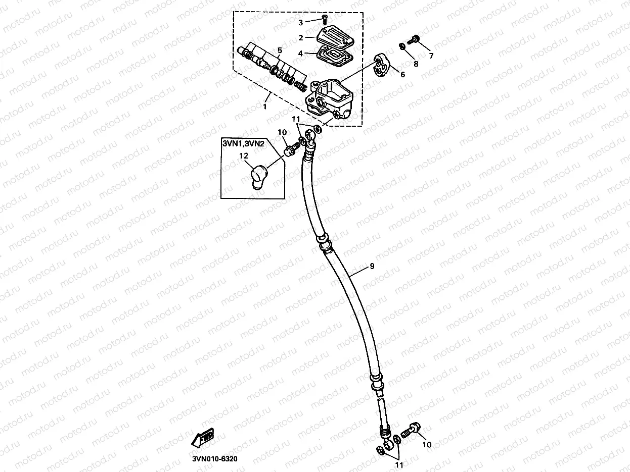 Front master cylinder