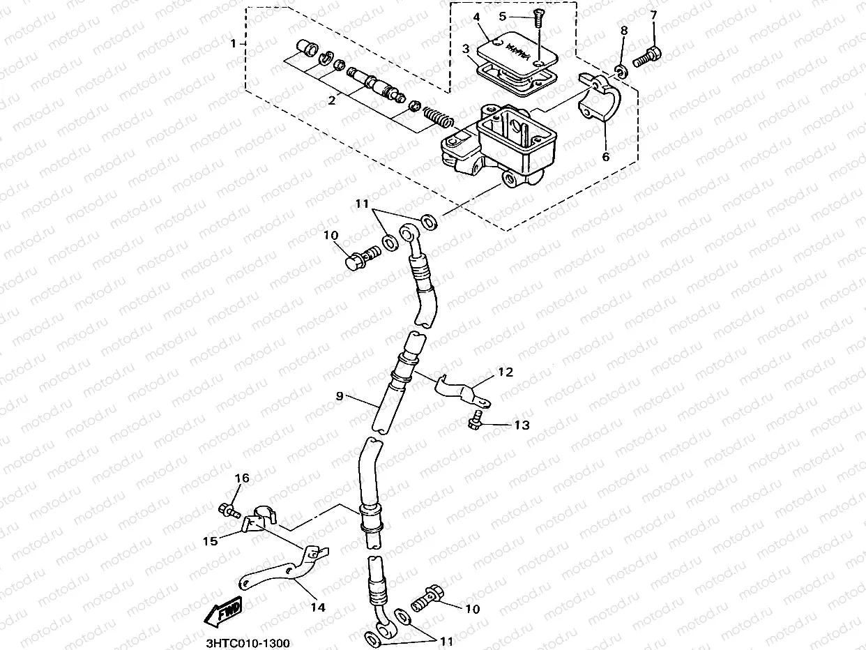 Front master cylinder