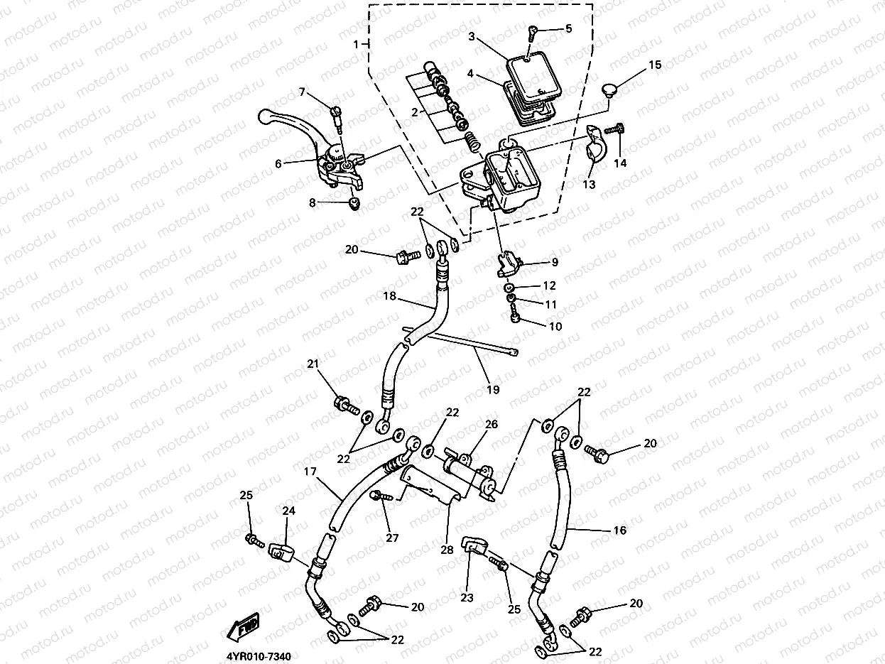 Front master cylinder
