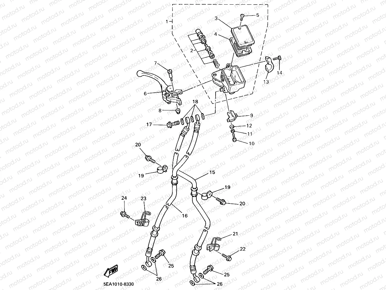 Front master cylinder