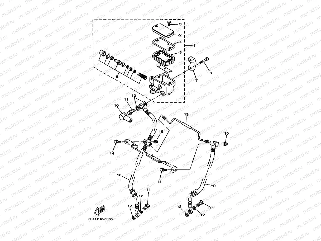 Front master cylinder