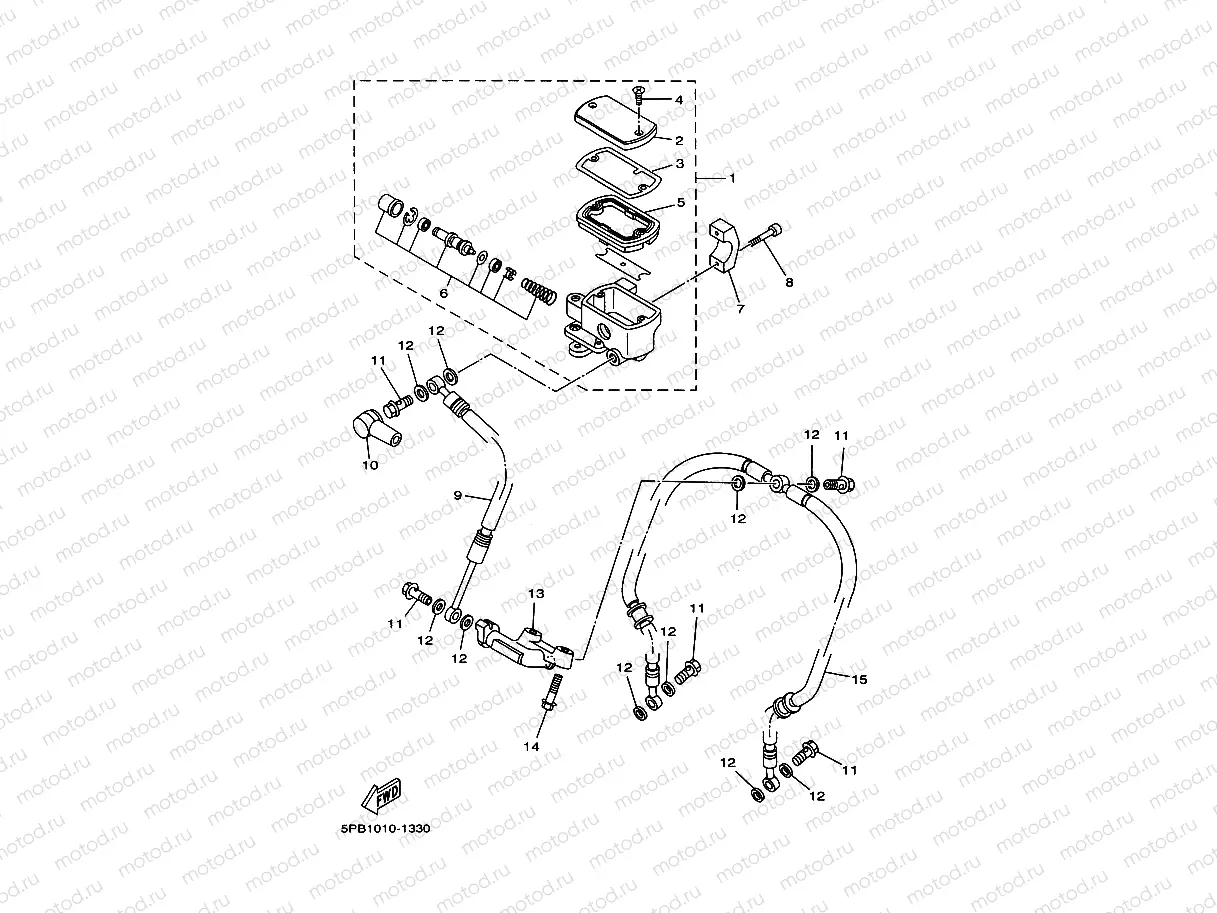 Front master cylinder