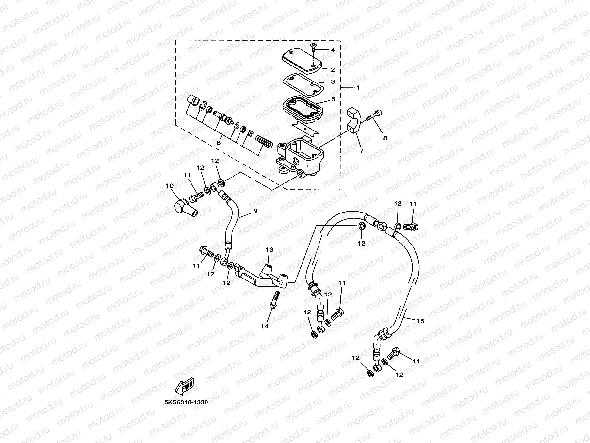 Front master cylinder