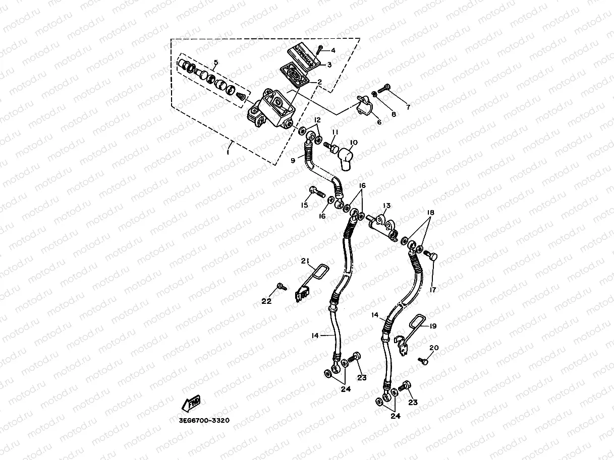 Front master cylinder