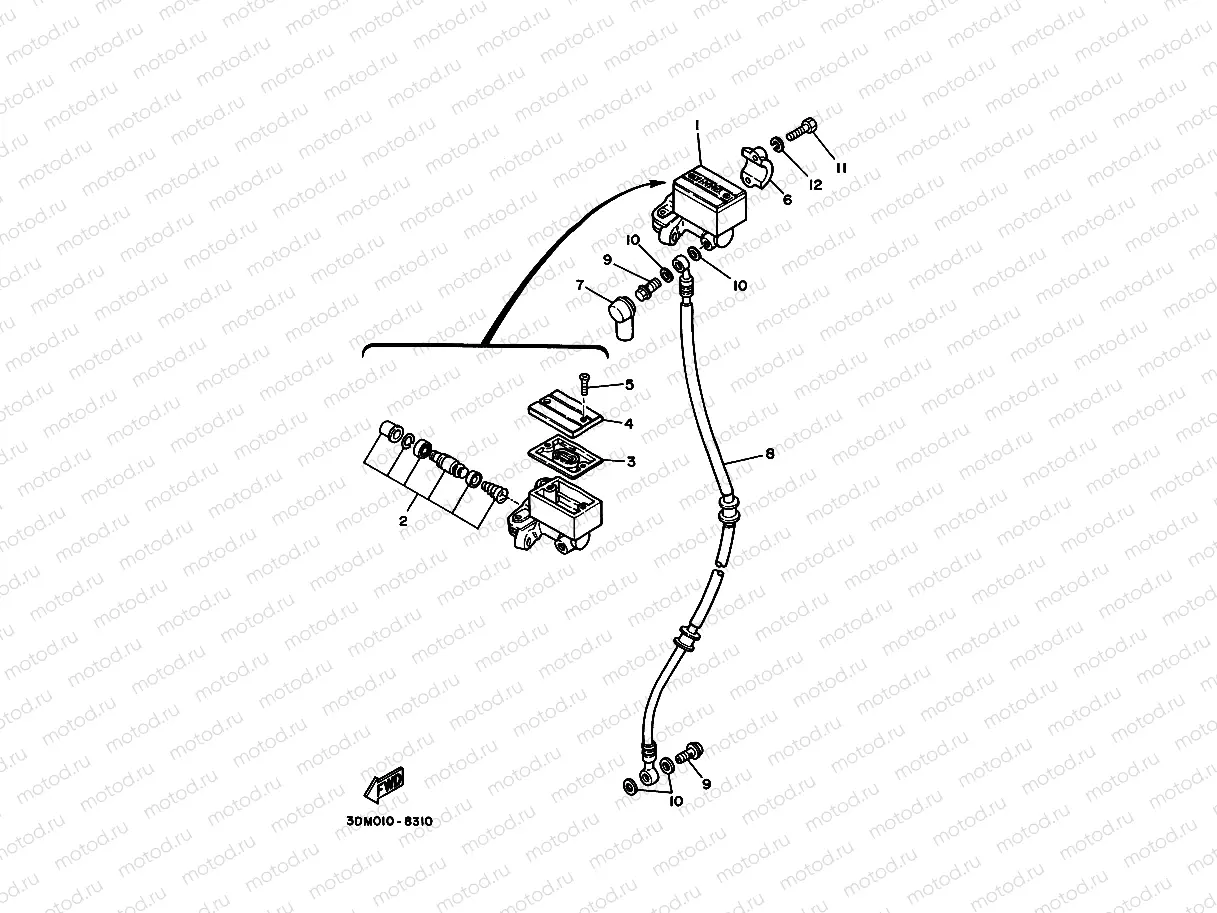 Front Master Cylinder (Fruit Handle)