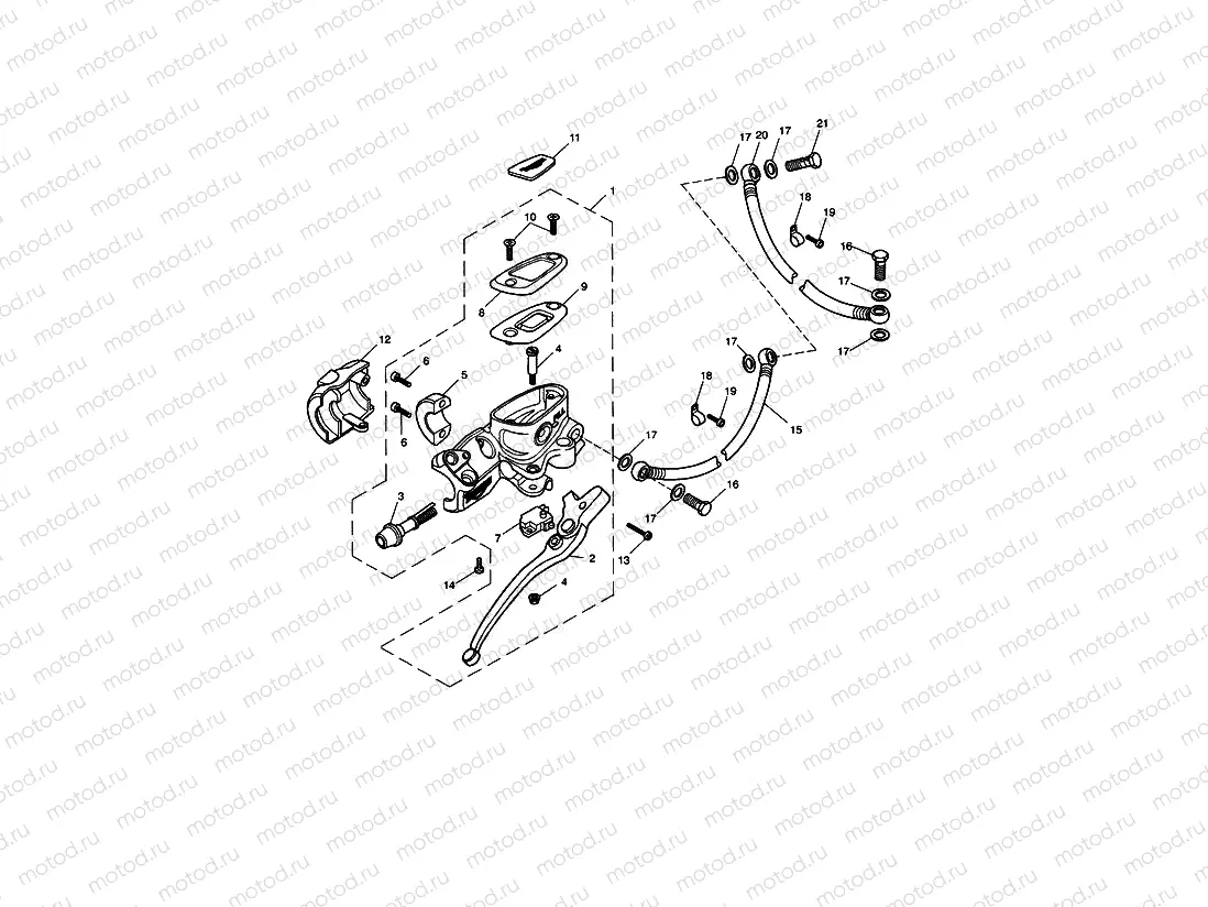 Front Master Cylinder & Hoses