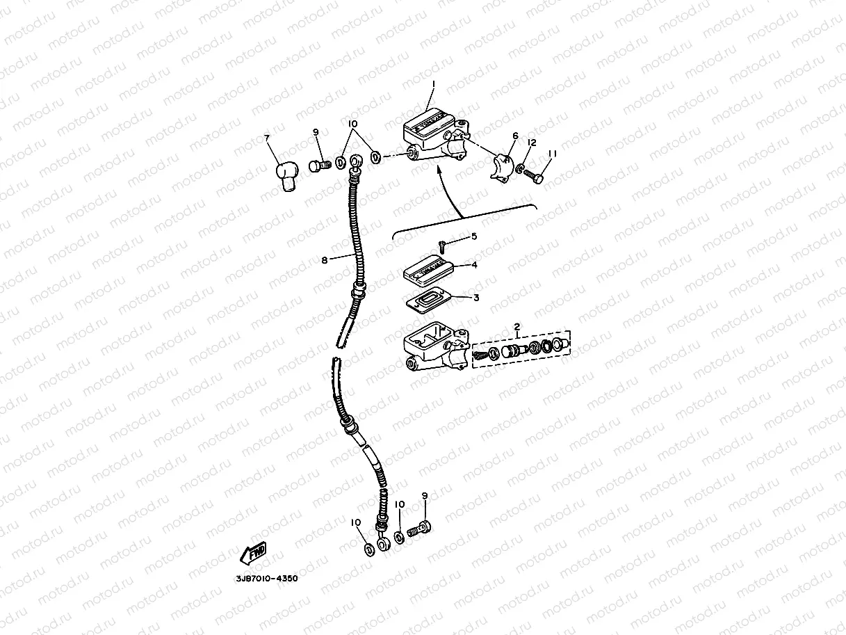 Front master cylinder (hot handle)