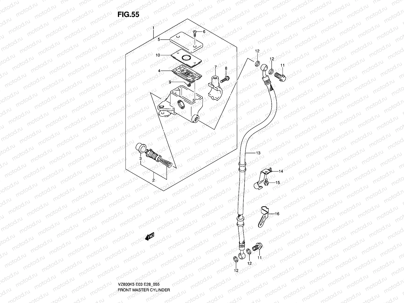 FRONT MASTER CYLINDER (MODEL K5/K6)