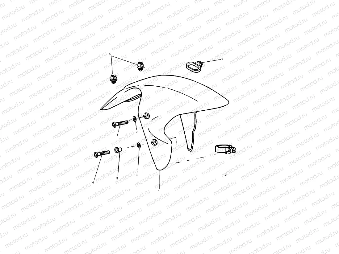 Front Mudguard All Markets Except US,CA,SG